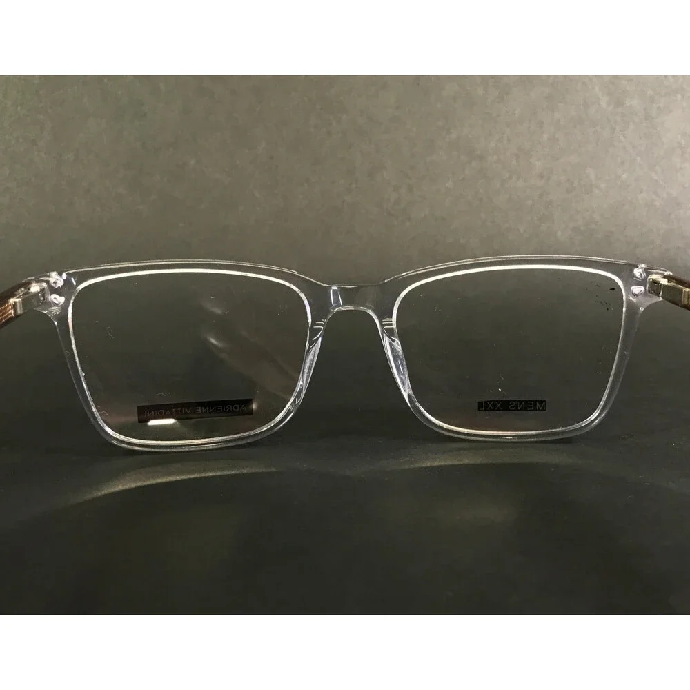 Adrienne Vittadini Eyeglasses Frames AV6020 OAH Crystal Clear Brown 55-20-150